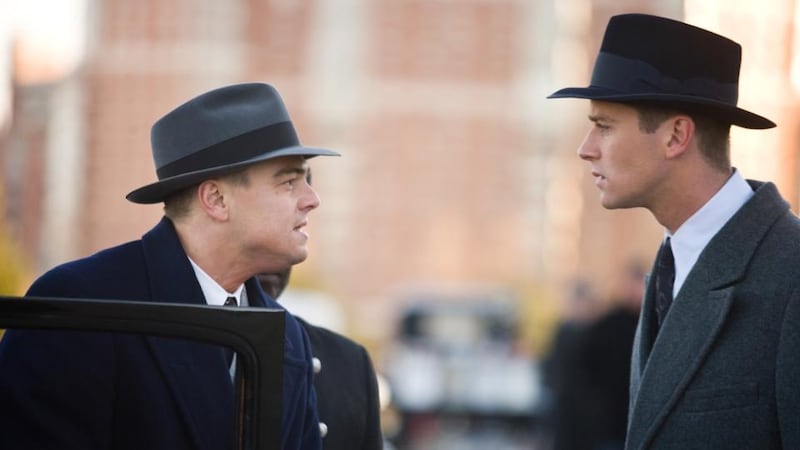 Armie Hammer as Clyde Tolson in J. Edgar, with Leonardo di Caprio as J Edgar Hoover