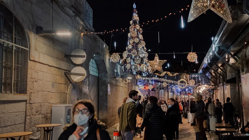 A street in the Old City of Jerusalem on December 19th. Israel is considering whether to approve a fourth Covid-19 vaccine dose for vulnerable people. Photograph: Amit Elkayam/The New York Times