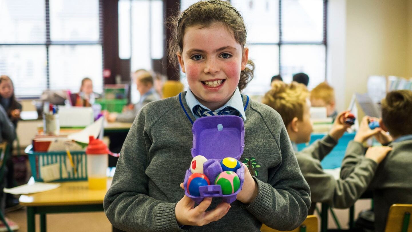 Lucy Connolly of Kilkerley Mixed National School, Dundalk, which came up with the idea of Bonker Balls. Photograph: Jerry Kennelly
