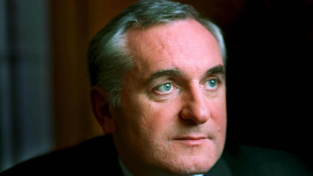 Former taoiseach Bertie Ahern photographed in his office in 2001. Photograph: Bryan O’Brien/The Irish Times.