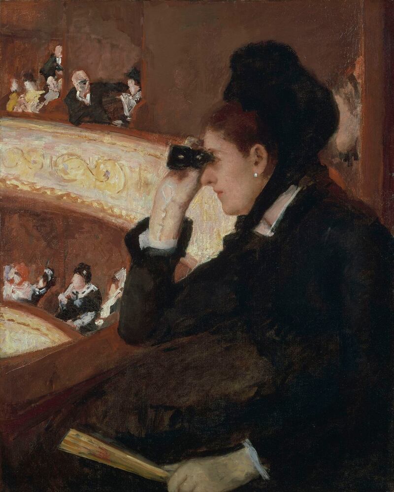 Mary Cassatt: In the Loge (1877-8). Courtesy of Boston Museum of Fine Arts