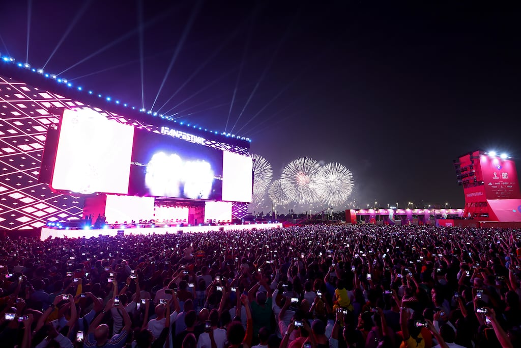 Fans turn out for the festival opening at the Fifa World Cup in Qatar. File photograph: Getty Images