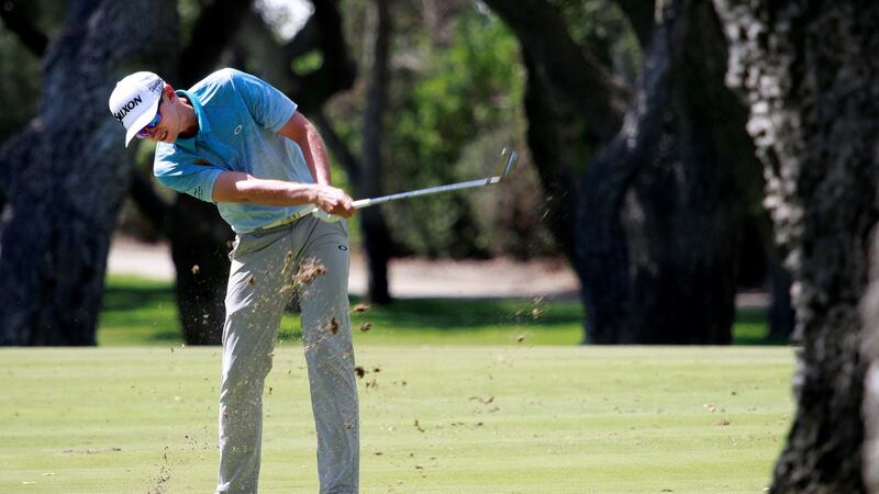 John Catlin plays a shot during the final round of the Andalucia Masters at Valderrama. Photograph: A Carrasco Ragel/EPA