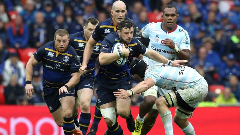 Robbie Henshaw makes a break. Photograph: David Rogers/Getty Images