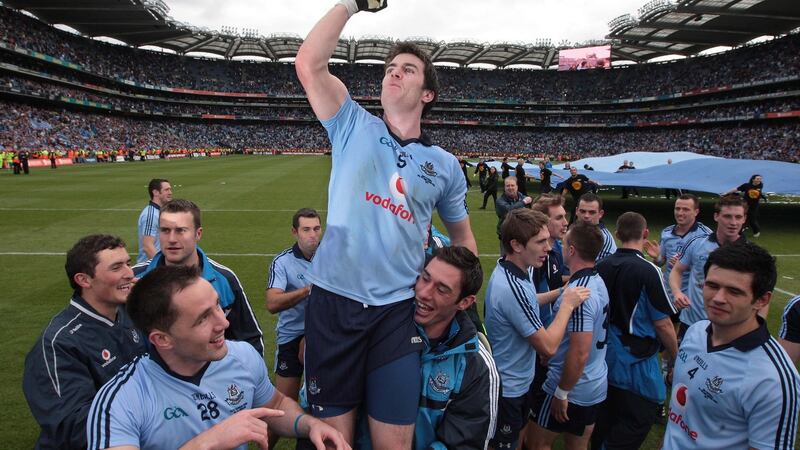 Dublin’s Michael Darragh MacAuley celebrates Dublin’s 2011 All-Ireland win. Photograph: Morgan Treacy/Inpho