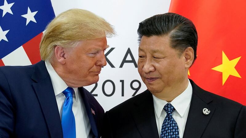 Donald Trump and Chinese leader Xi Jinping: The US president has oscillated widely in its approach to China. Photograph: Kevin Lamarque/Reuters