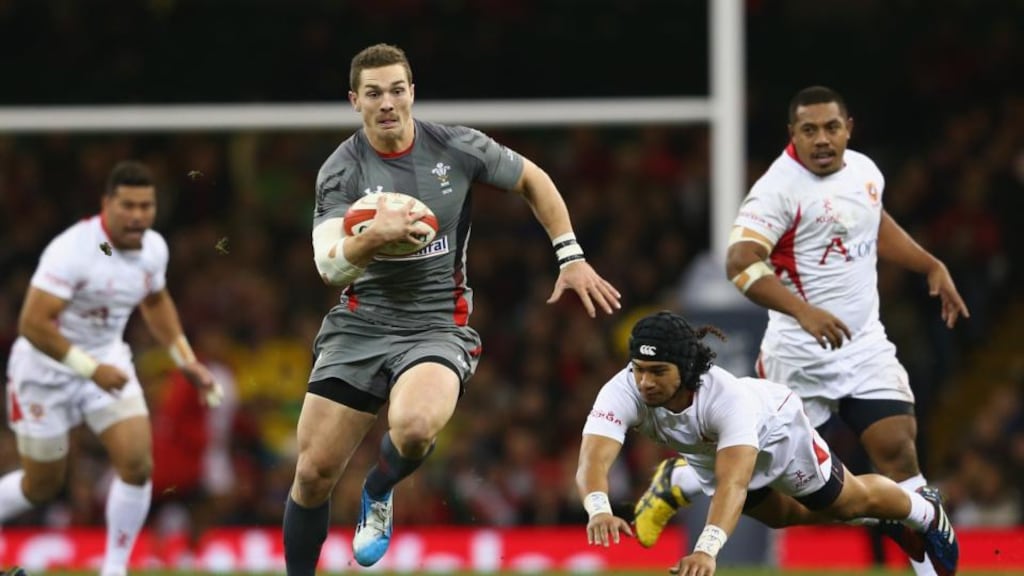 George North in action against Tonga. Wales’s game against Australia falls outside the IRB’s official autumn window. Photograph: Michael Steele/Getty Images