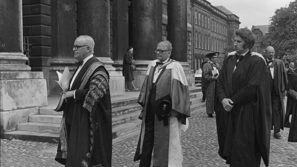 The novelist can probe in a way the biographer can’t, something envied by historian Sheila Fitzpatrick who, in her review of Julian Barnes’s fictional account of Dmitri Shostakovich (pictured here receiving an honorary degree in Trinity College Dublin in 1972), The Noise of Time, wrote: “How I would have liked to invent a few interior monologues in my recent book.” As a historian, she lamented, you can “only quote texts that can be footnoted”