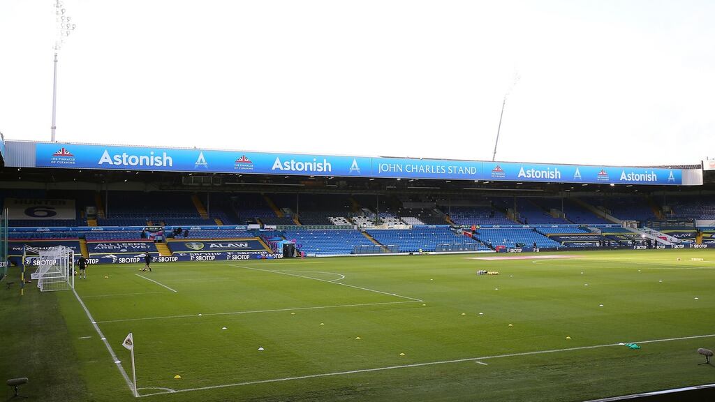 Leeds are installing a new playing surface at Elland Road in time for their next home game against Everton in 12 days. Photo: Nigel French/PA Wire