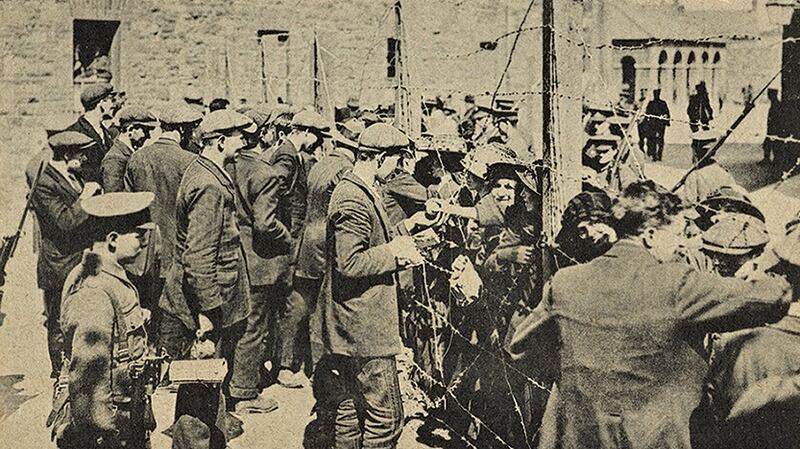 Members of the Irish community in Britain visit internees at Wakefield prison