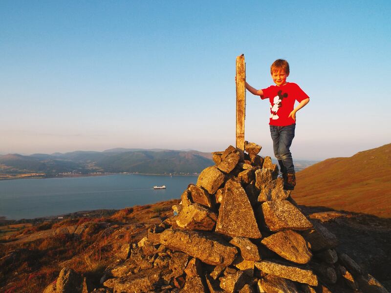 Overlooking Carlingford Lough on the way to Slieve Foye