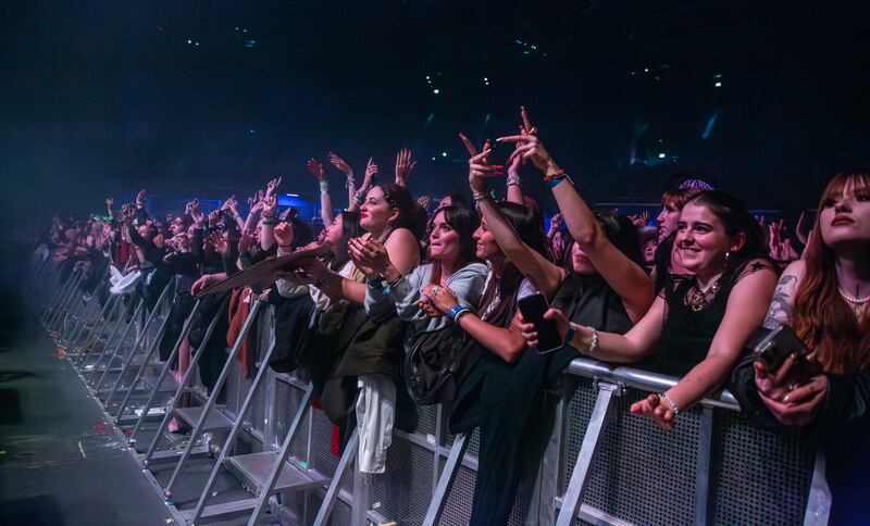 Fans at the gig. Photograph: Evan Treacy