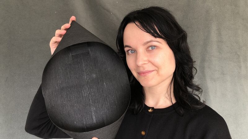 Karen McCartney with her Japanese fruit basket