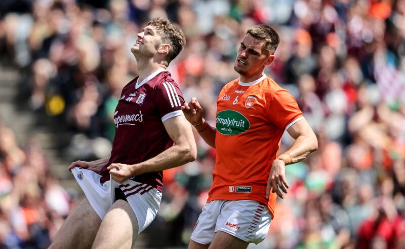 Galway's Patrick Kelly reacts to a missed goal against Armagh last year. Photograph: Dan Sheridan/Inpho