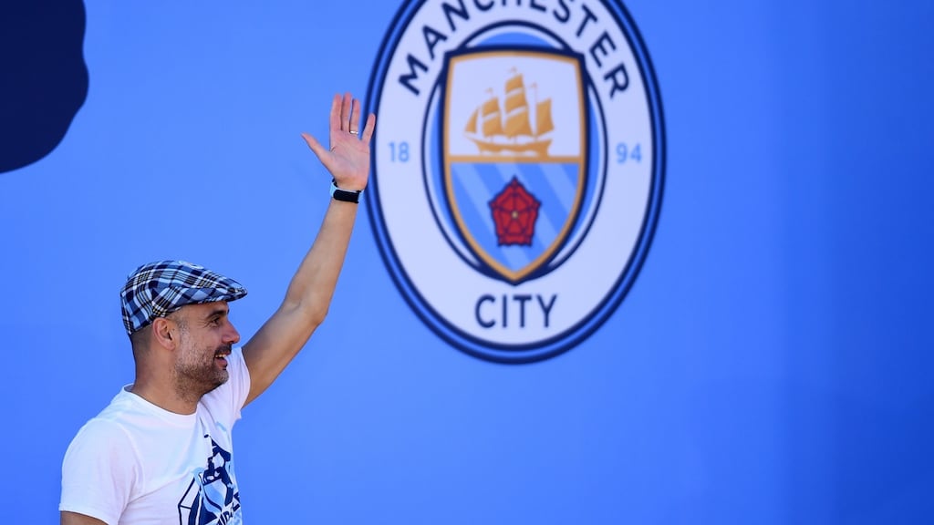 LaLiga president Javier Tebas says Uefa must act to stop the ‘financial doping’ of teams like Manchester City. Photo: Nathan Stirk/Getty Images