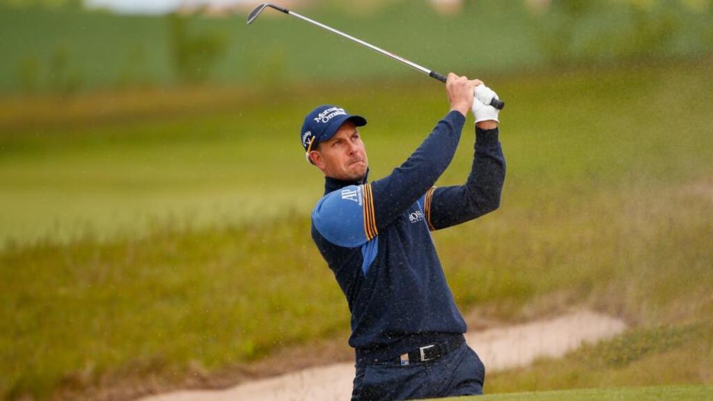 Henrik Stenson plays out of a bunker on the 11th fairway on day one of the Nordea Masters at the PGA Sweden National in Malmo. Photo: Harry Engels/Getty Images)