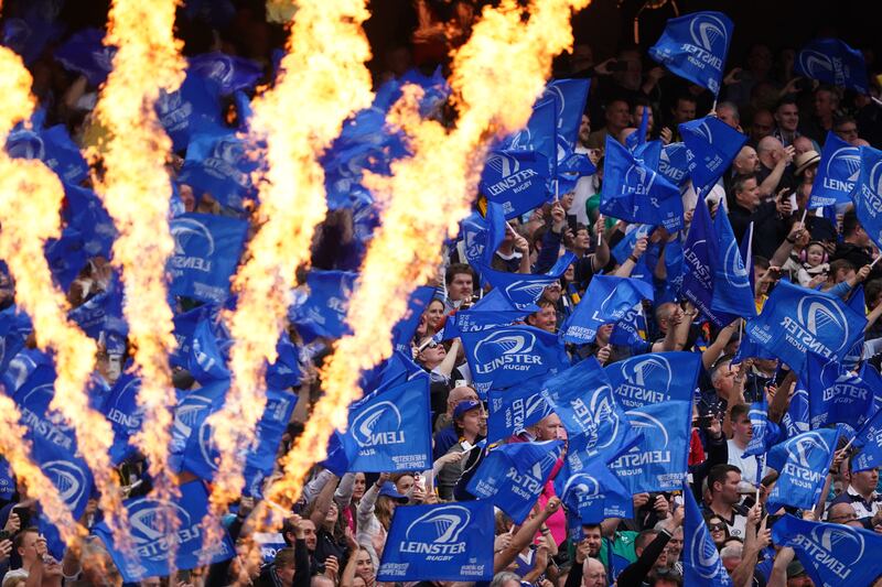 Leinster fans in the stands of the Aviva Stadium before the 2023 Champions Cup final. Photograph: Brian Lawless/PA Wire.