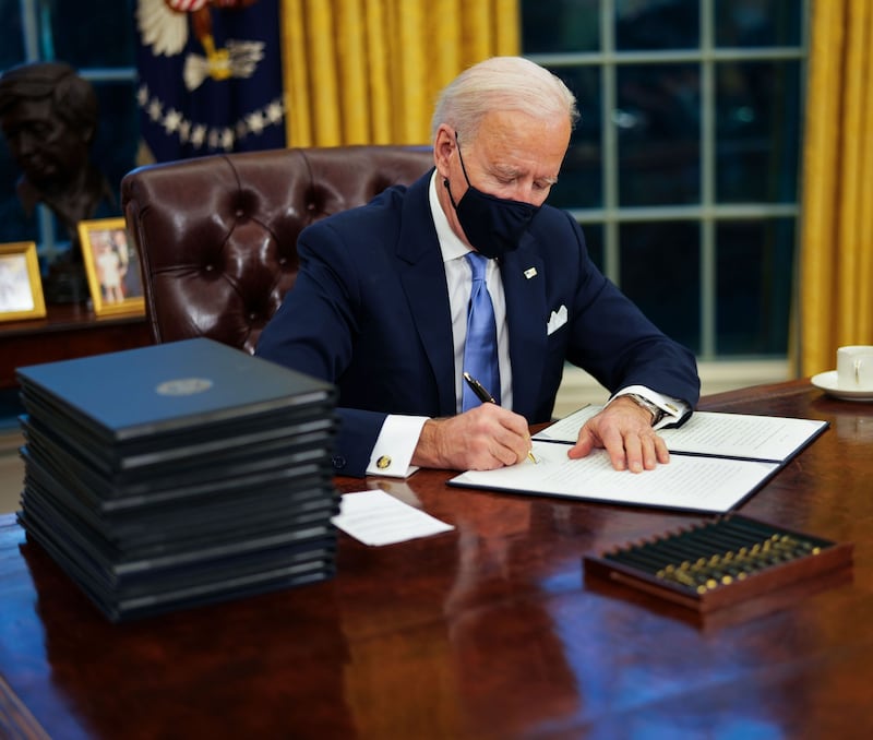 Joe Biden has vowed to restore environmental protections frayed over the past four years. Photograph: Doug Mills/New York Times