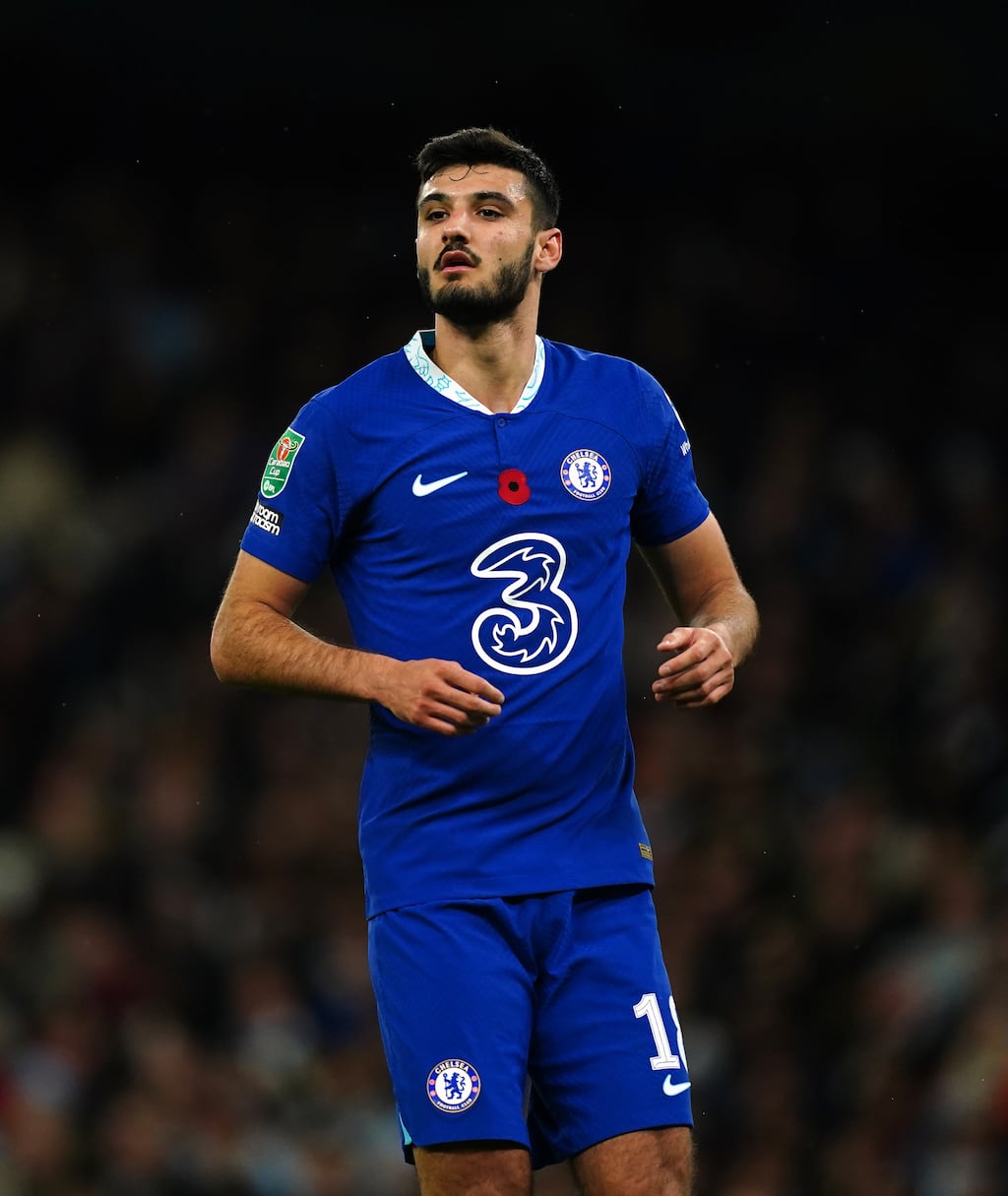 Chelsea's Armando Broja who is expected to miss the rest of the season. Photograph: Mike Egerton/PA Wire