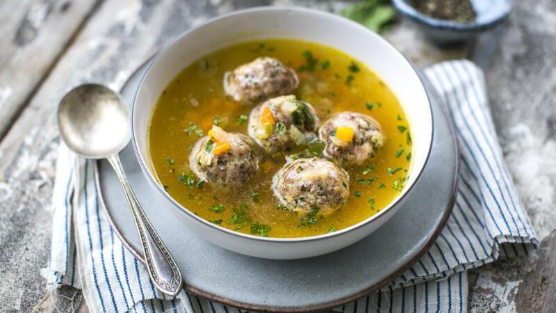 Matza ball soup: a promise of comfort, nourishment and heartiness.