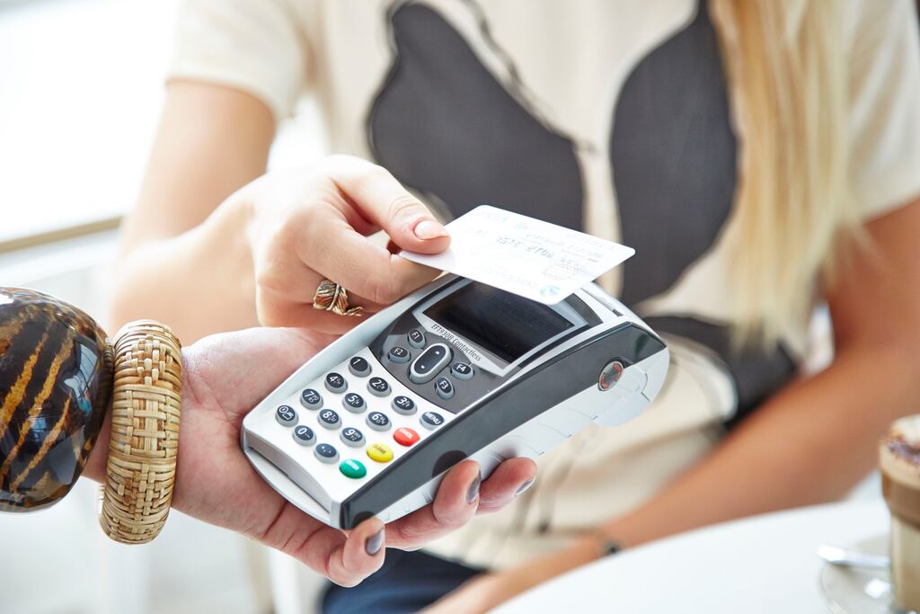 Contactless transactions are now used in the vast majority of physical sales, according to new data released by the Central Bank. Photograph: PA
