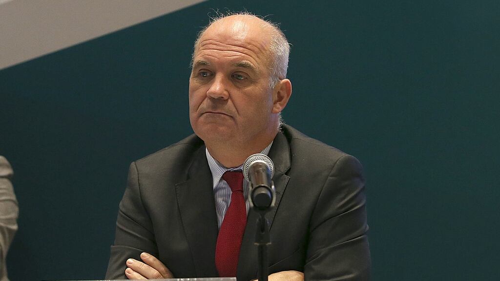 Dr Tony Holohan at a media briefing on Thursday this evening. Photograph: Stephen Collins / Collins