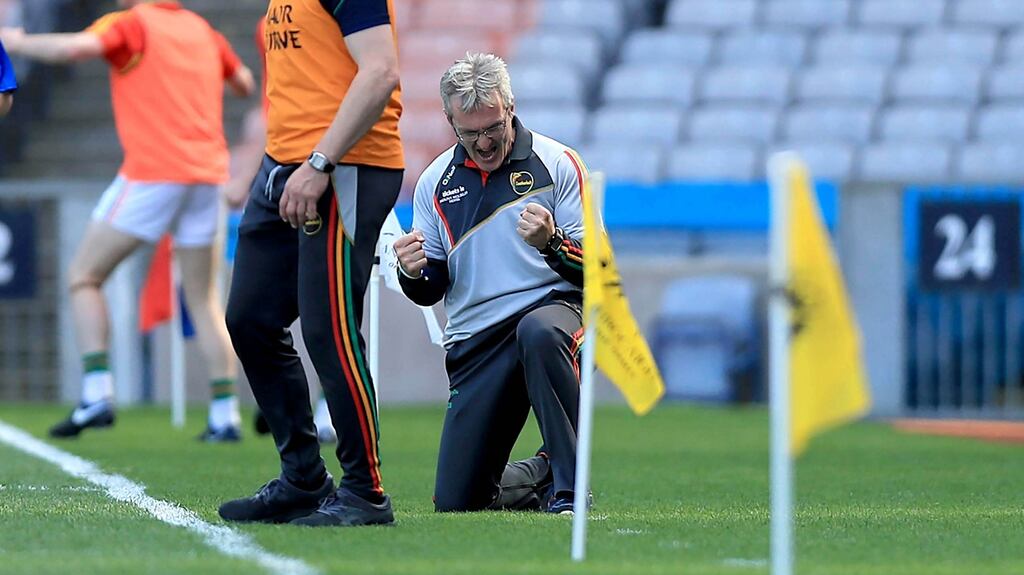 Colm Bonnar managed Carlow to titles in the Christy Ring, the Joe McDonagh and Division Two. Photograph: Donall Farmer/Inpho