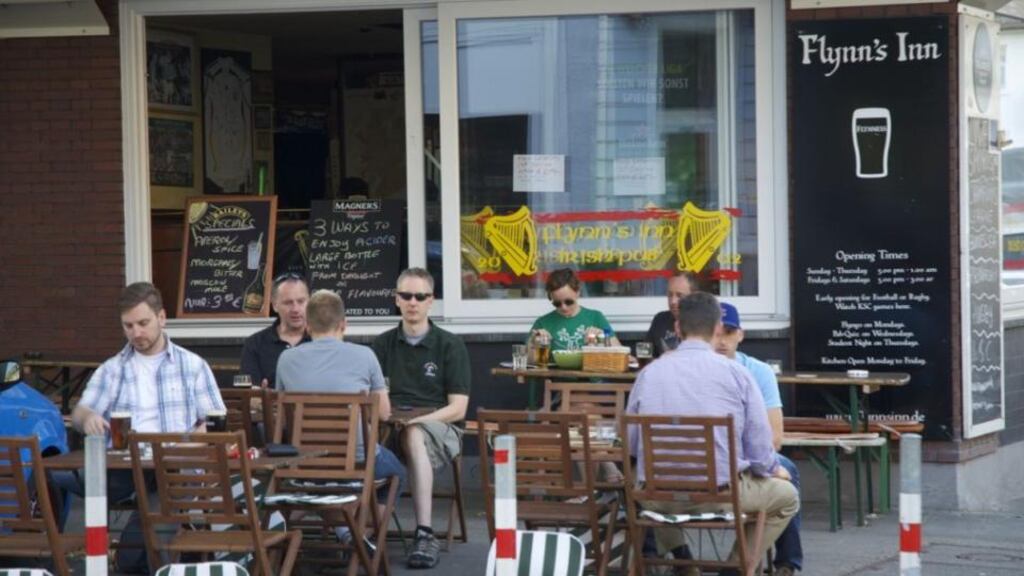 Flynn’s INn in Karlsruhe ‘is where I pulled a few pints during my time in Karlsruhe and got to watch my precious Mayo matches’.