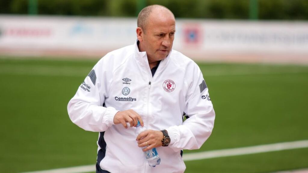 Sligo Rovers manager John Coleman will ensure his side maintain the attacking edge that brought their first away European victory in Rosenborg last week, when the Norwegian side run out at the Showgrounds for this evening’s Europa League Second Qualifying Round second leg tie. Photograph: INPHO/LFF