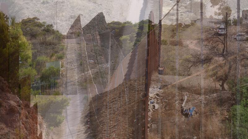 Layered Image for Elaine Byrne’s Borderlines at Kevin Kavanagh Gallery, 2018.