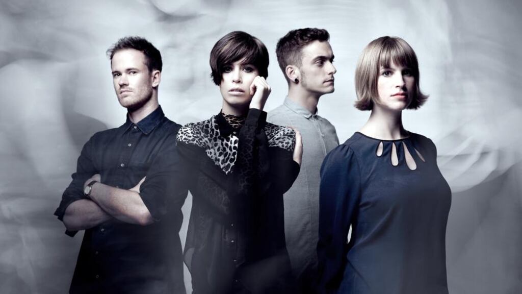 Dark matters: Haley Mary (second left) with The Jezabels