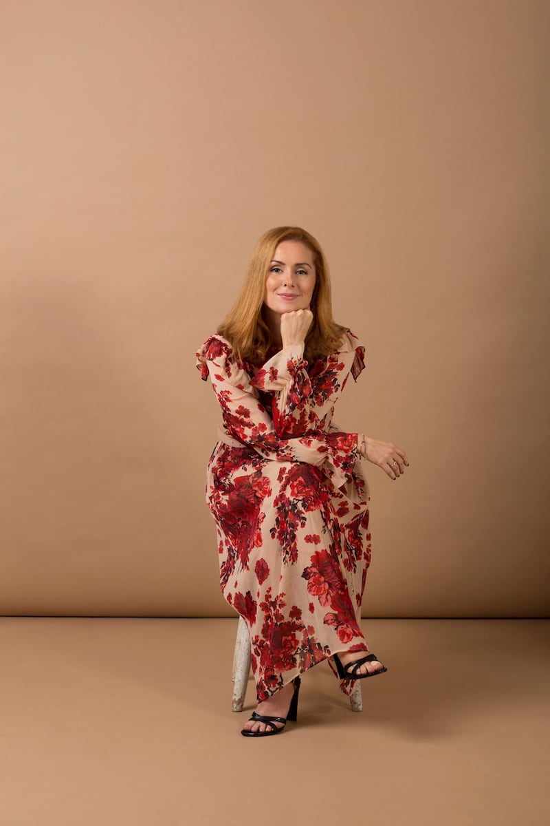 Sharon Singleton: blouse €15, skirt €18, belt €4, heels €16