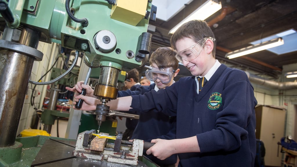 Students Christopher Doyle and Caolán Ruane take part in Crana College’s transition year programme