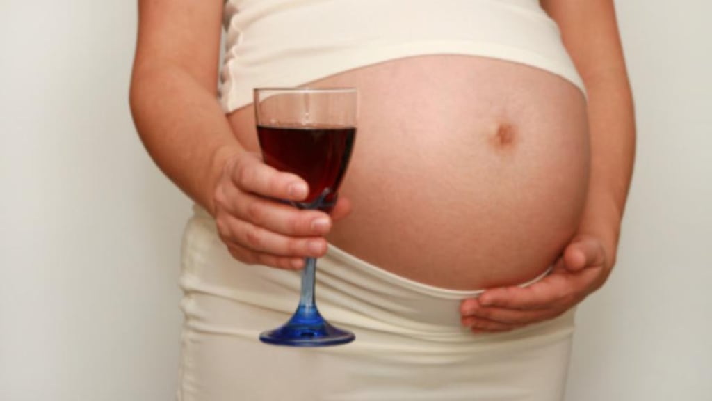 Even one glass of wine or small measure of spirits can influence the behaviour of the foetus in the womb