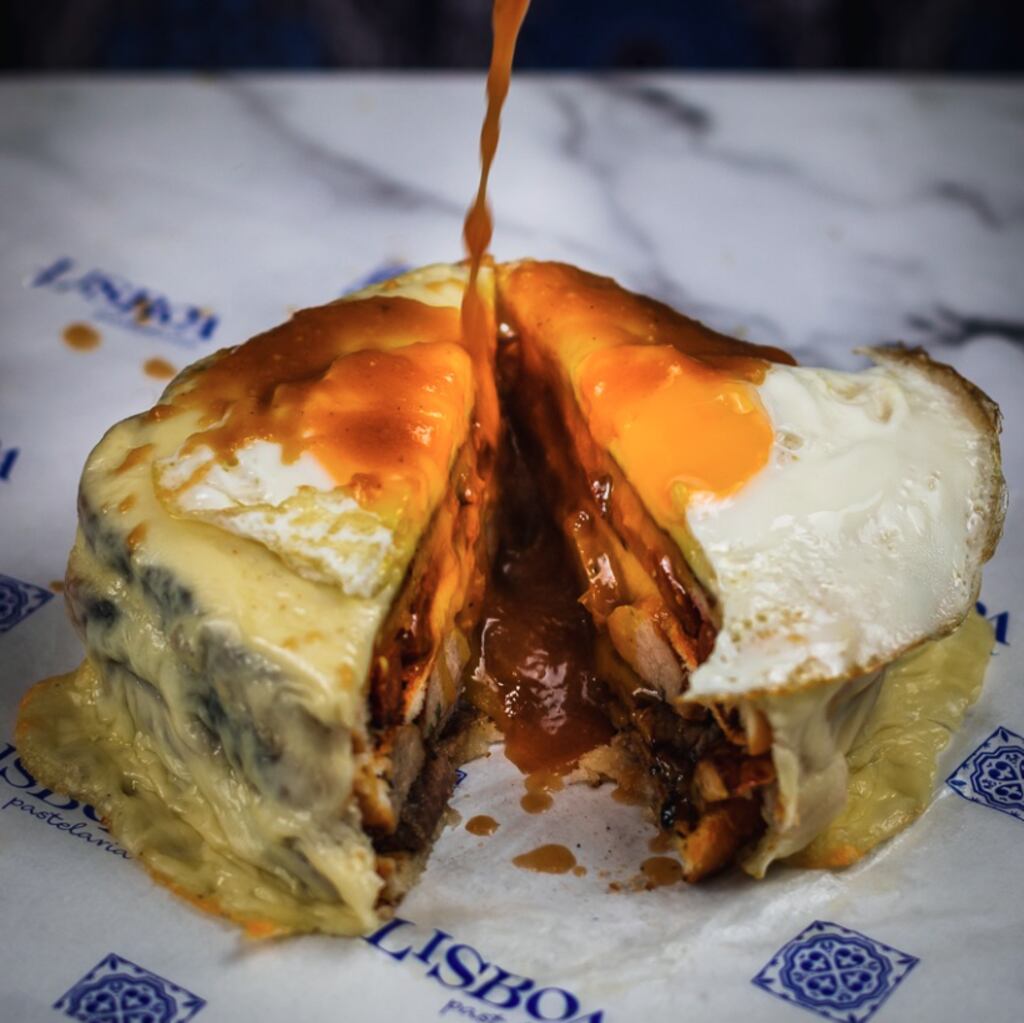 Lisboa Pastelaria's 'Hangover Cure of the Century', the Francesinha.