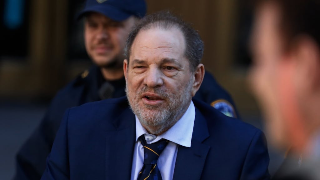 New York officials are expected to set a hearing date to consider the LA extradition request, prosecutors added. If successful, it would pave the way for Harvey Weinstein to be put on trial again. Photograph: Peter Foley/Bloomberg
