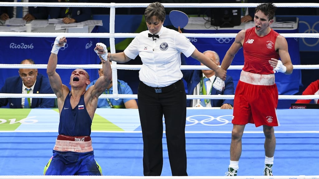 Michael Conlan lost on a split decision to Russia’s Vladimir Nikitin in the quarter-finals of the bantamweight division in Rio de Janeiro during the 2016 Games. Jonathan Newton/The Washington Post via Getty Images