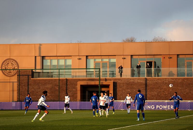 A Premier League 2 match between Leicester City and Tottenham Hotspur at Leicester City's training ground in Seagrave, Leicester.
Photograph: Alex Pantling/Getty Images