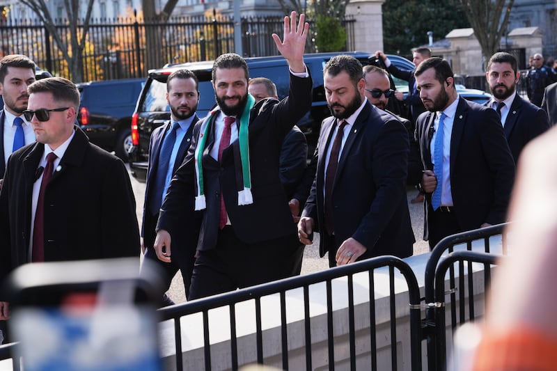 US president Donald Trump meets Syrian leader al-Sharaa at White House