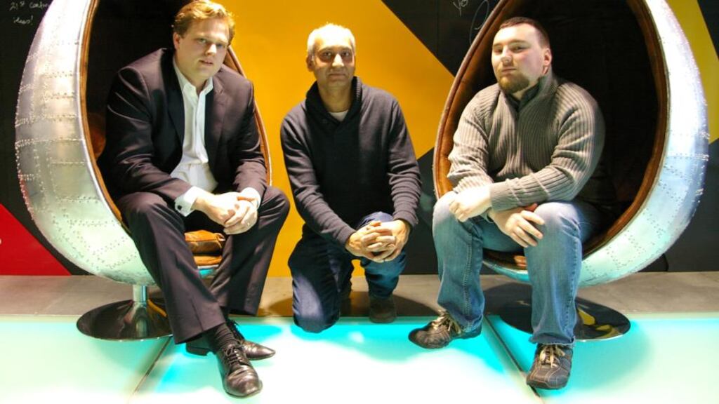 Gateway on the edge: (left to right) David Shackleton, Hitesh Tewari and Karl Reid of CipherApps, an encryption solution to protect your cloud data