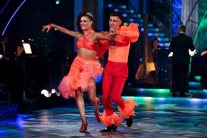 Jack Woolley with his dance partner Alex Vladimirov. Photograph: Kyran O'Brien/kobpix