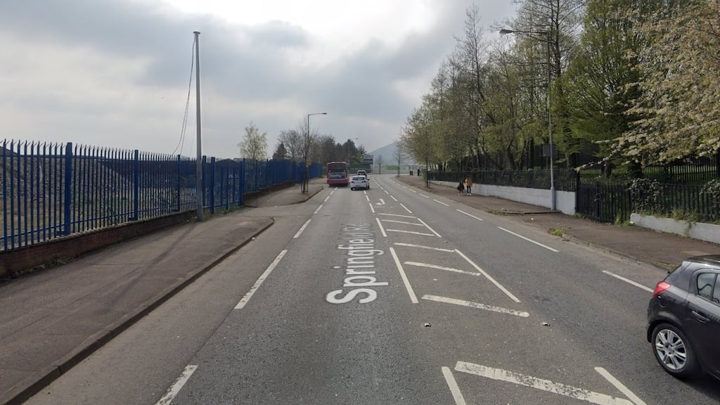 General view of Springfield Road in Belfast. Photograph: Google Street View