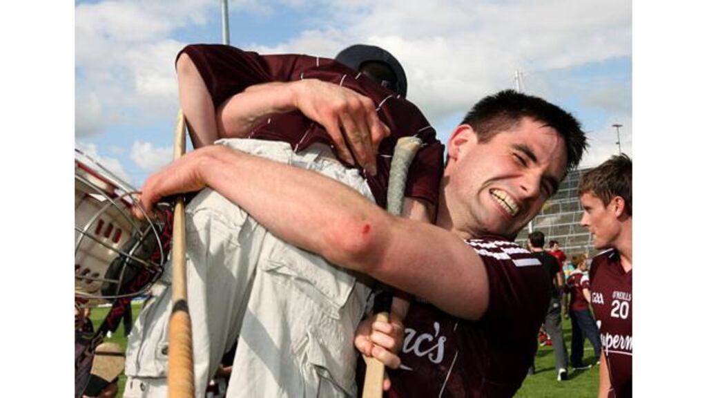 Fergal Moore of Galway celebrates their win over Cork at the Gaelic Grounds. - (Photograph: Lorraine O'Sullivan/Inpho)