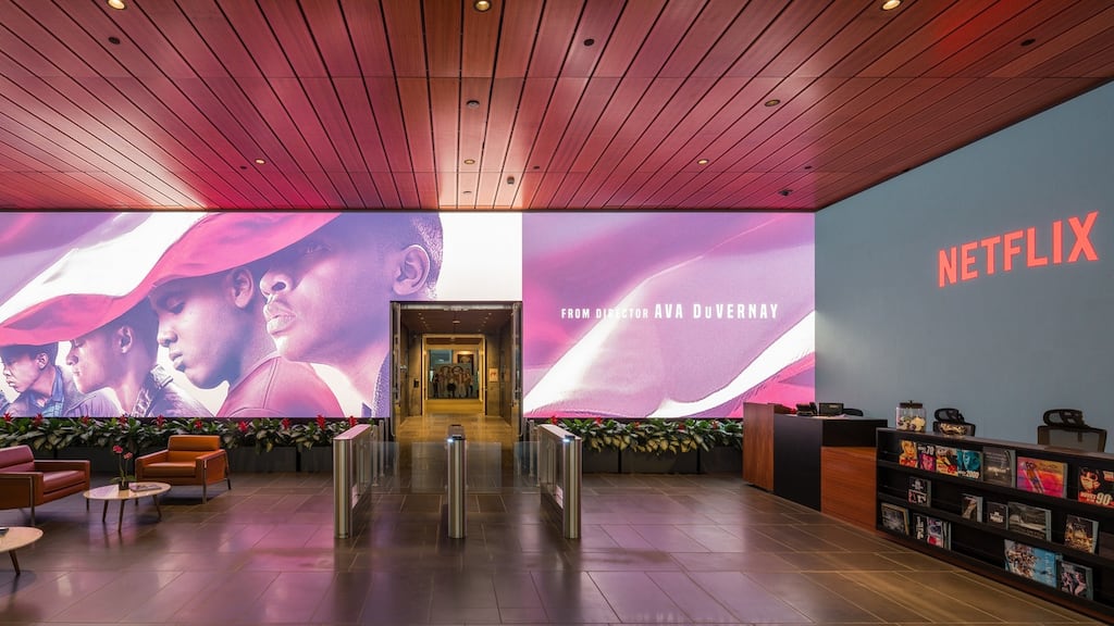 Netflix’s offices in Los Angeles. The company predicted it will generate lower sales and profit in the current quarter than what analysts forecast.