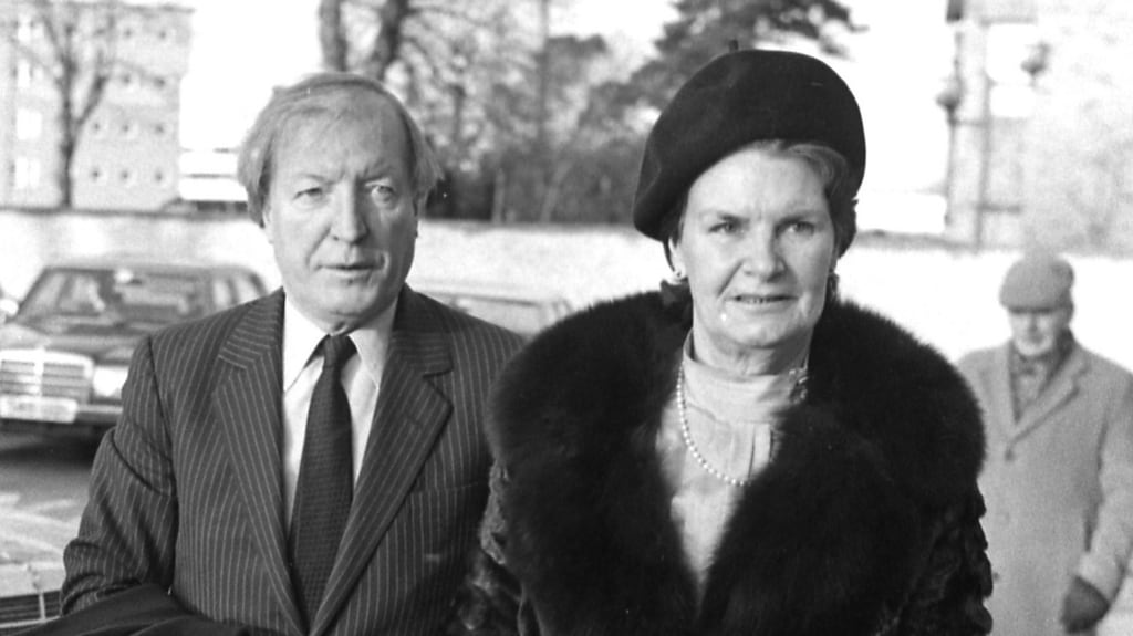 Maureen Haughey with her husband Charles: The couple married in 1951 and had four children, Conor, Ciarán, Eimear and Seán. Photograph: Peter Thursfield