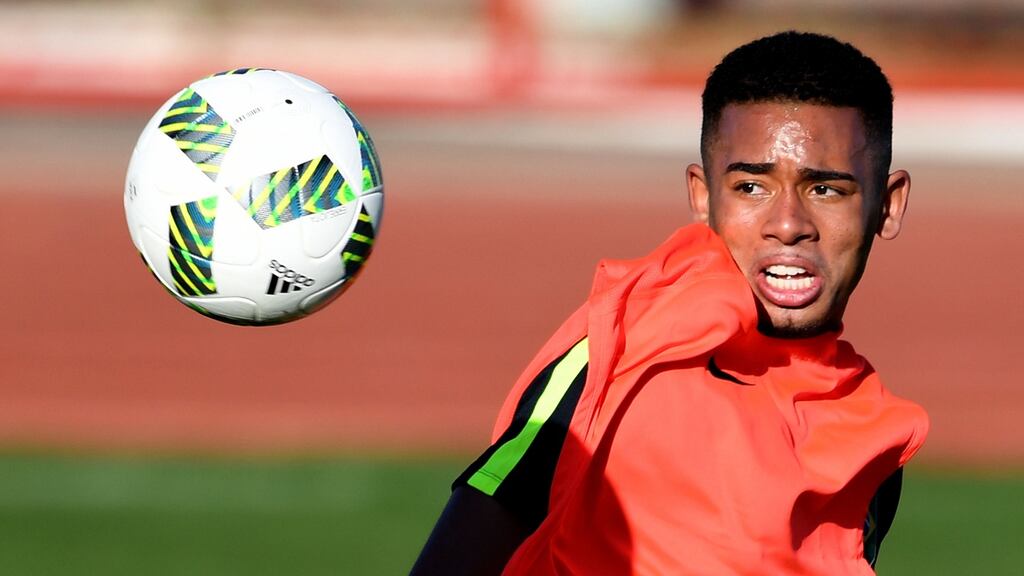 Brazilian footballer Gabriel Jesus winger will be loaned back to Palmeiras until January. Photograph: Evaristo Sa/AFP/Getty Images