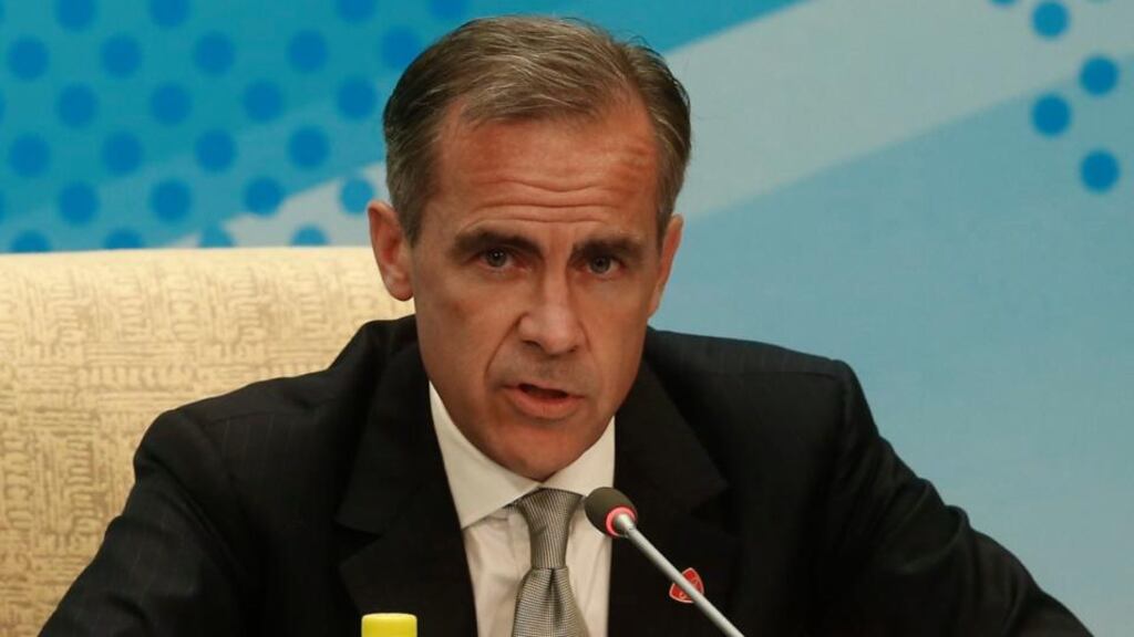 Bank of England governor Mark Carney has pointed to the risk of at least a technical recession – two successive quarters of negative growth – in the UK. Photograph: Rolex Dela Pena/EPA