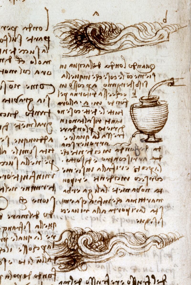 Left-handed, he wrote backwards, his mirror-writing and drawings covering more than five thousand manuscript pages. Photograph: Seth Joel/Corbis