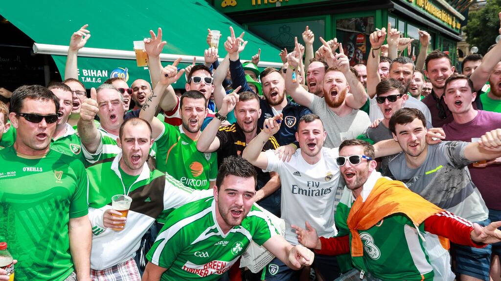 ‘Irish boys on tour’ have a peculiarly fearless attitude to international threats. Photograph: James Crombie/Inpho