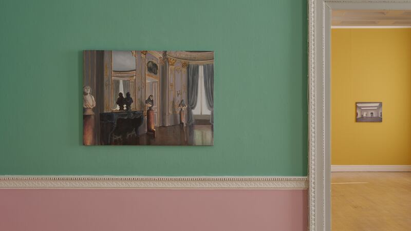 Eithne Jordan, ‘Salon IV, 2017’, oil on linen, 60 x 80 cm. Photograph: Ros Kavanagh